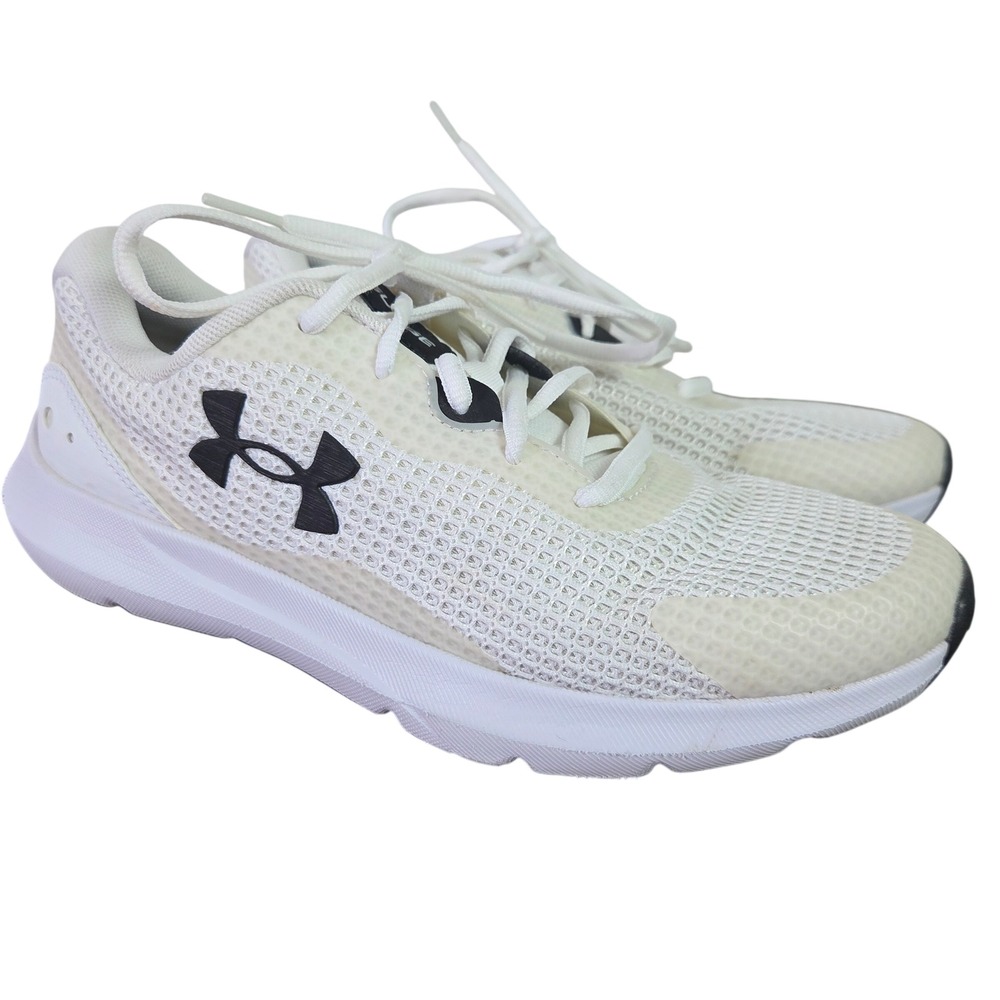 Under Armour white and black running shoes sneakers womens size 8.5